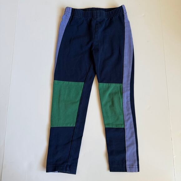 Hanna Andersson Colorblock Leggings Navy Girls 100cm US 4 - Picture 2 of 7